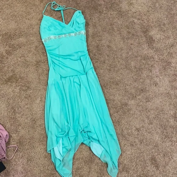 green emerald velvet dress Wyetta Cut-Out Hardware Detail Mini Dress in Sea Green main image 0